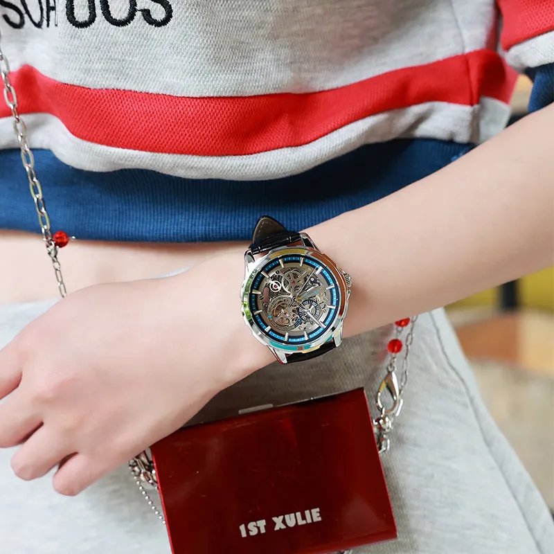 AILANG Automatic Mechanical Movement Men's Watches Red Watch Dial-15