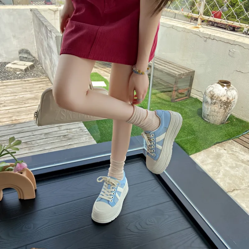 Y6T Height Increasing Lightweight Breathable Low Top Skateboard Shoes Women's-2