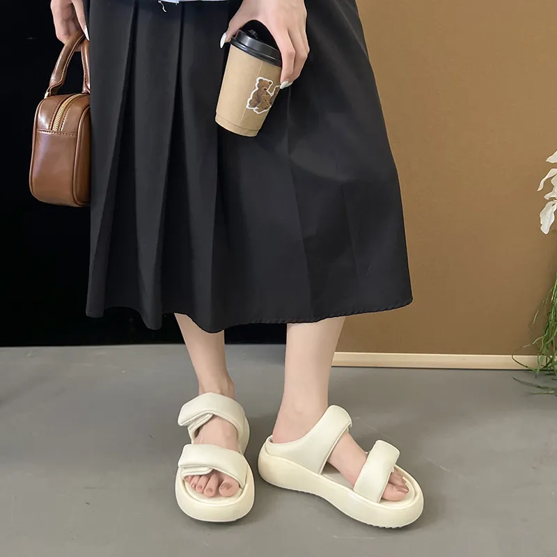 Y6T Slide Slippers Women's Pink Black Ecru-3