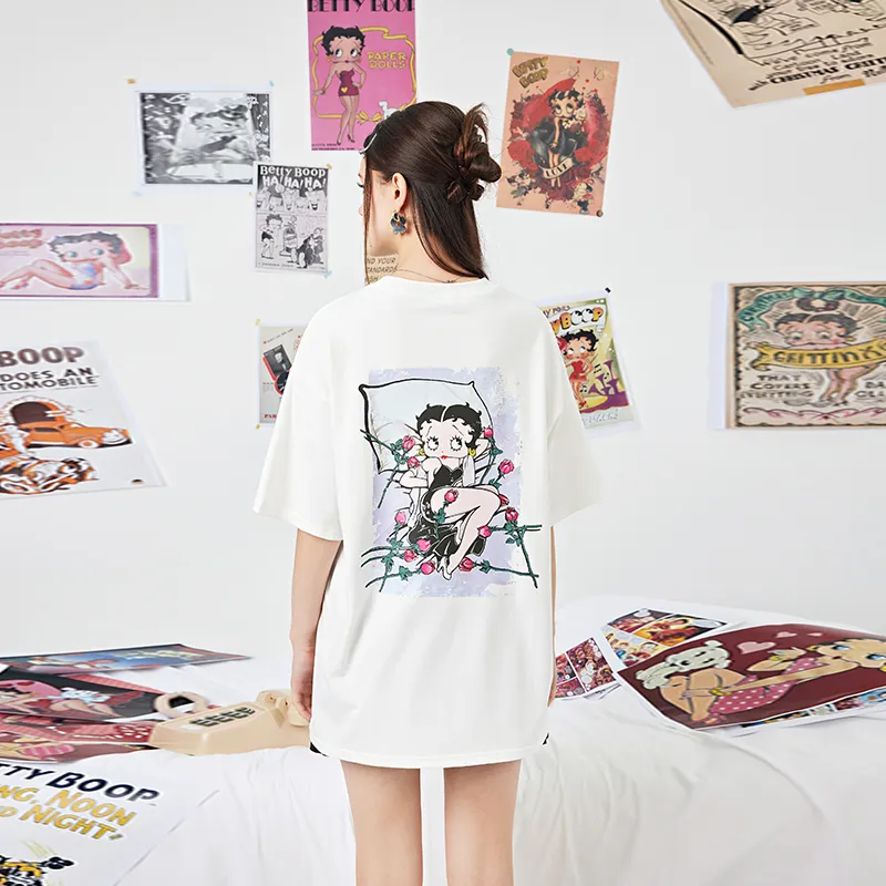 BETTY BOOP T Shirt Women's White-2