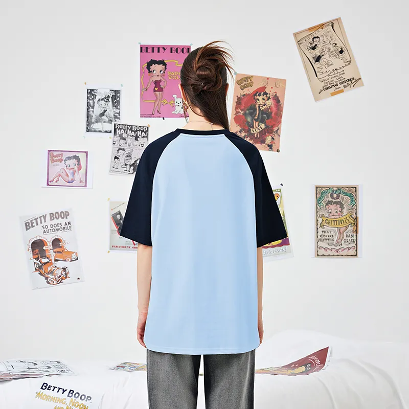 BETTY BOOP Raglan Sleeve T Shirt Unisex-5