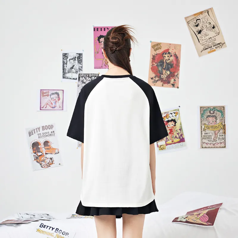 BETTY BOOP Raglan Sleeve T Shirt Unisex-2