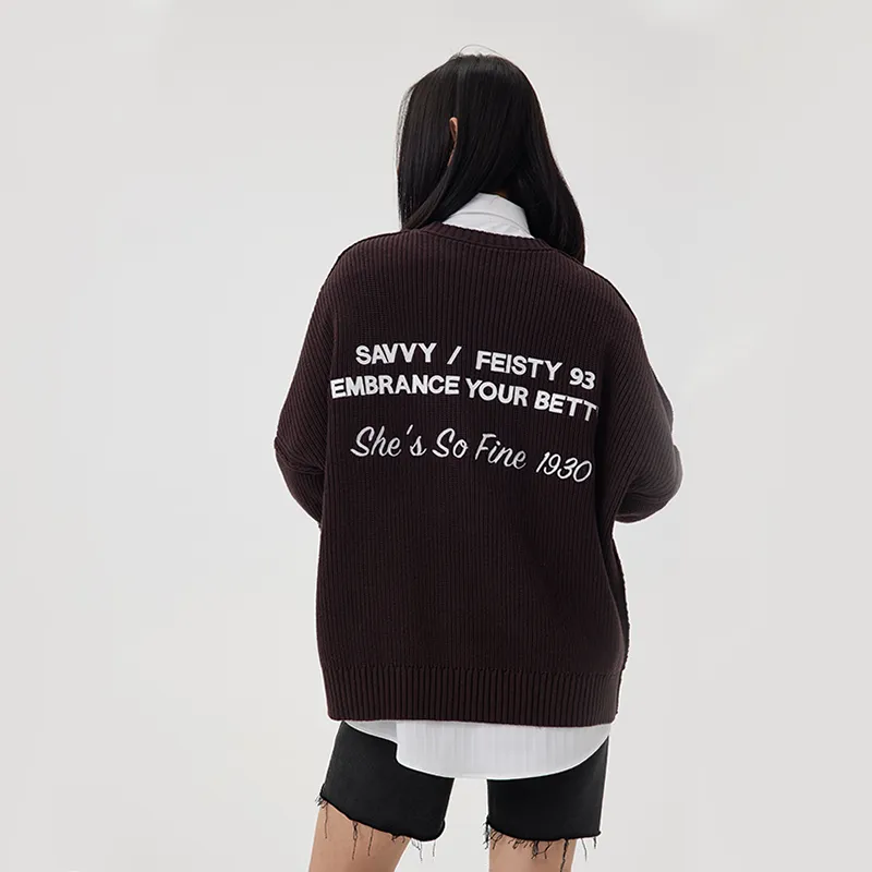 BETTY BOOP Sweaters Unisex Dark Coffee-2