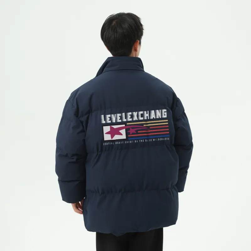LEVEL RELAX Series Puffer Jacket Unisex Black-5