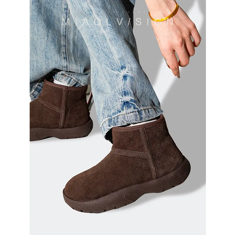 Wonderful Couple Warm Wear-Resistant Slip-Resistant Short Snow Boots Women's-10