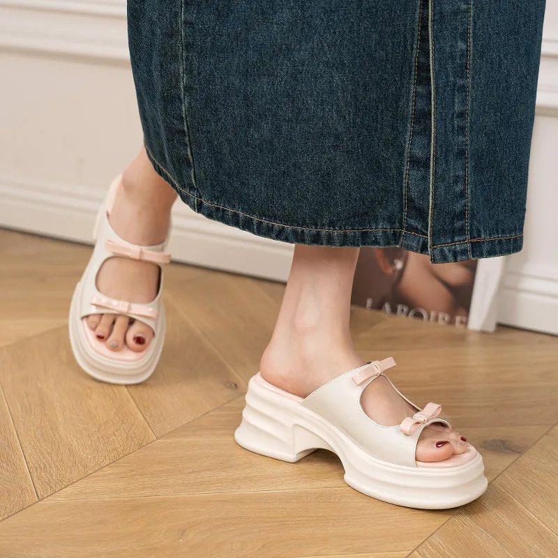 Wonderful Couple Slide Slippers 6.5cm Women's-17