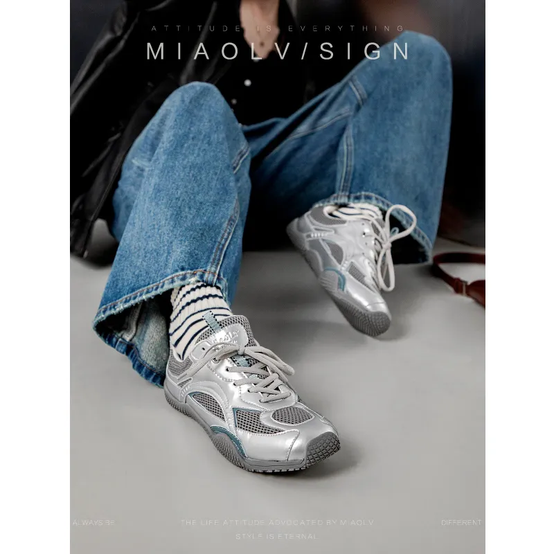 Wonderful Couple Anti-Slip Wear-Resistant Breathable Lightweight Low-Top Casual Shoes Women's Moonlight Silver-5