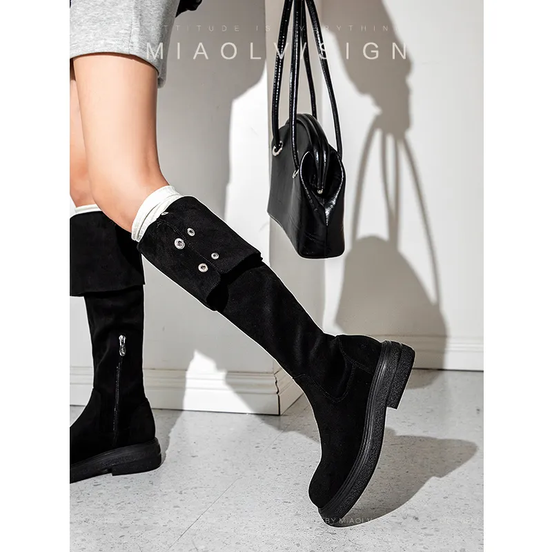 Wonderful Couple Over-the-knee Boots 4.5cm Women's-10