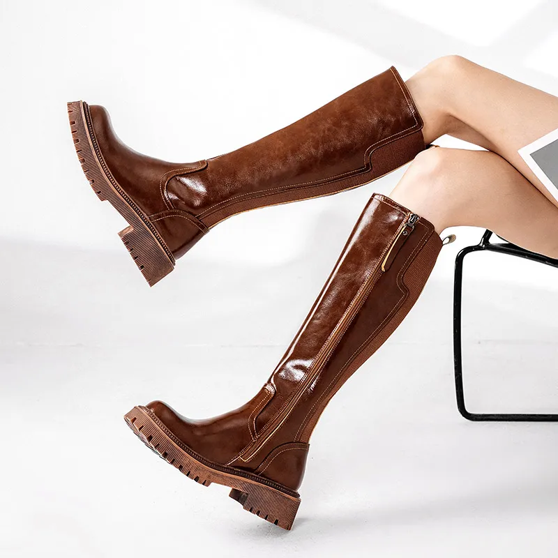 Wonderful Couple Knee-high Boots 5.5cm Women's-11