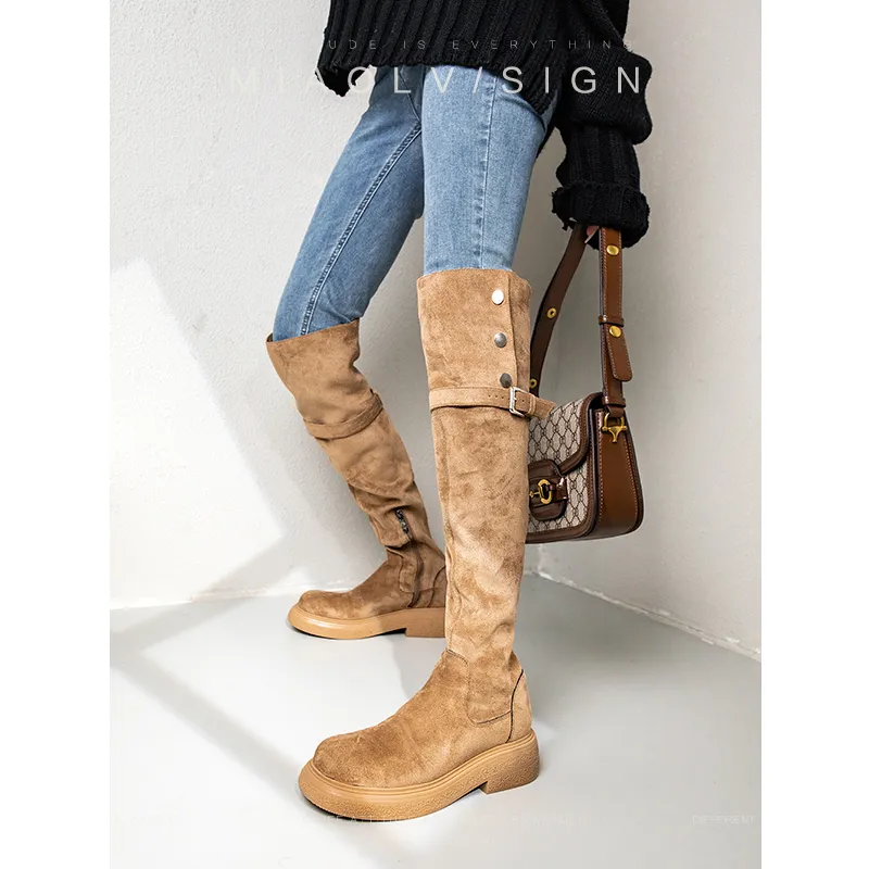 Wonderful Couple Over-the-knee Boots 4.5cm Women's-6