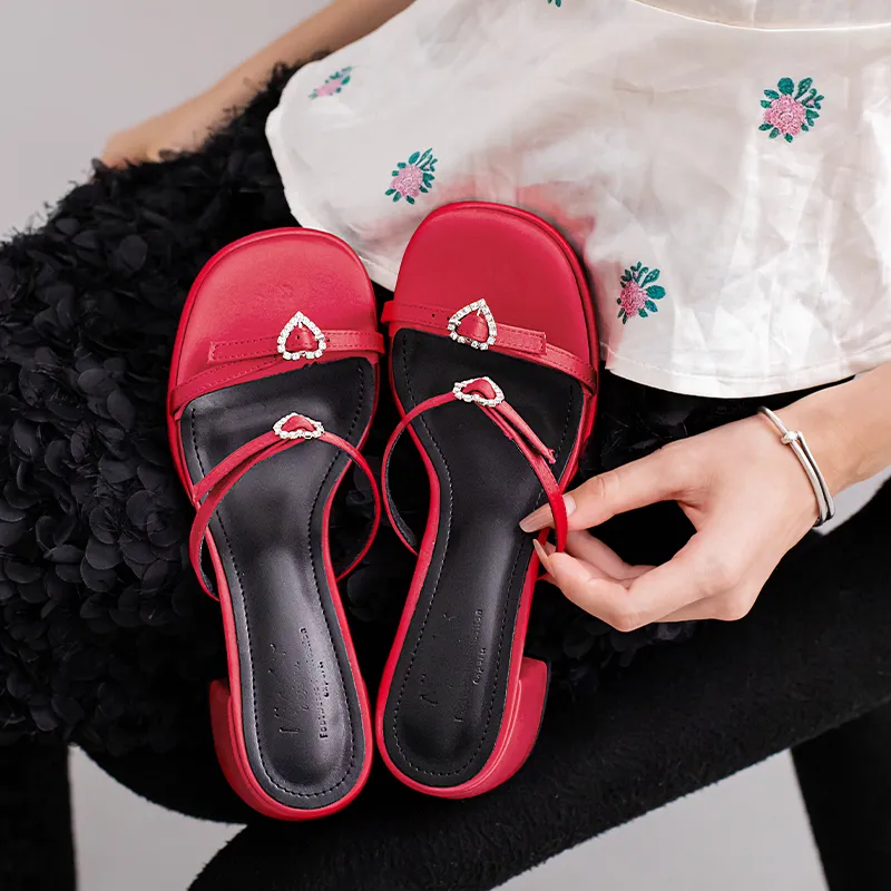 Wonderful Couple Slide Slippers 5cm Women's-12
