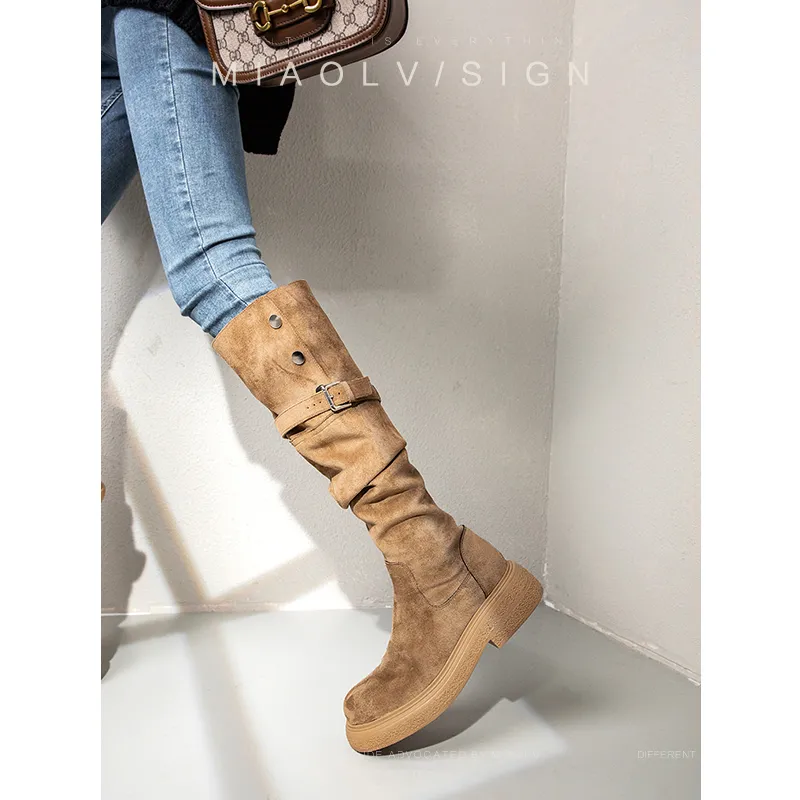 Wonderful Couple Over-the-knee Boots 4.5cm Women's-2