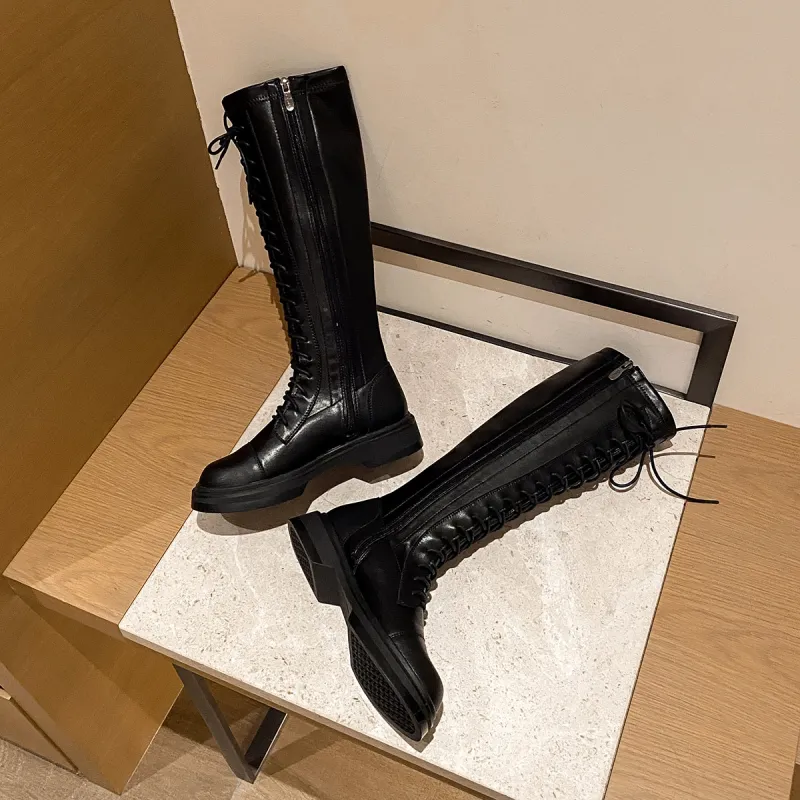 Wonderful Couple Knee-high Boots 4cm Women's-3