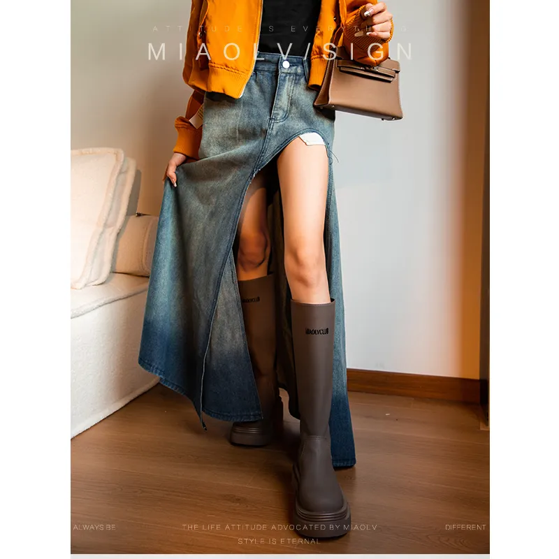 Wonderful Couple Knee-high Boots 6cm Women's-15