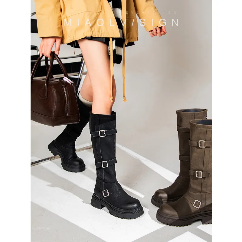 Wonderful Couple Knee high Boots Women's Black-5