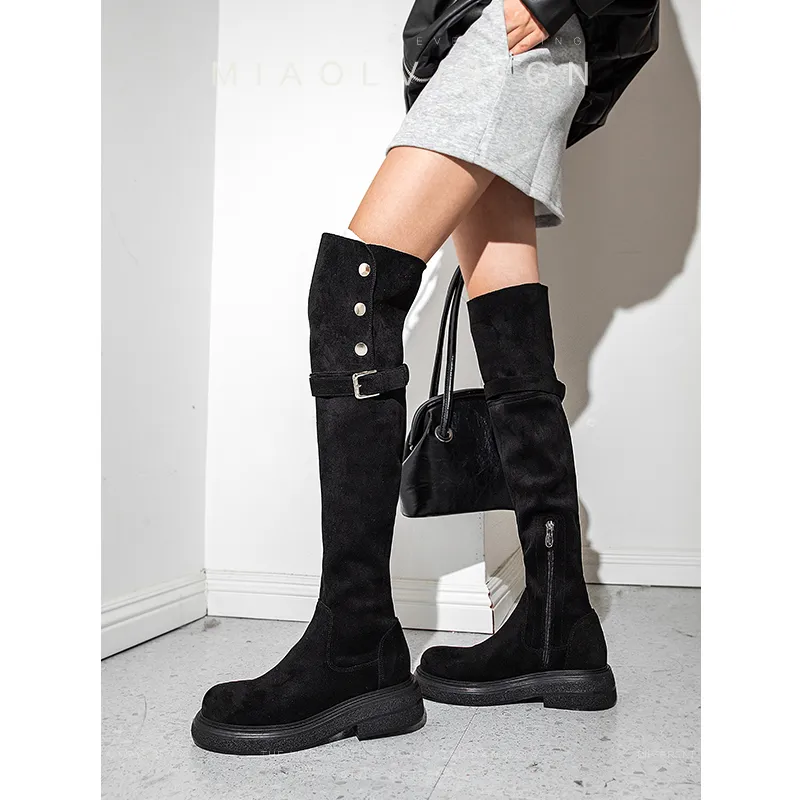 Wonderful Couple Over-the-knee Boots 4.5cm Women's-8