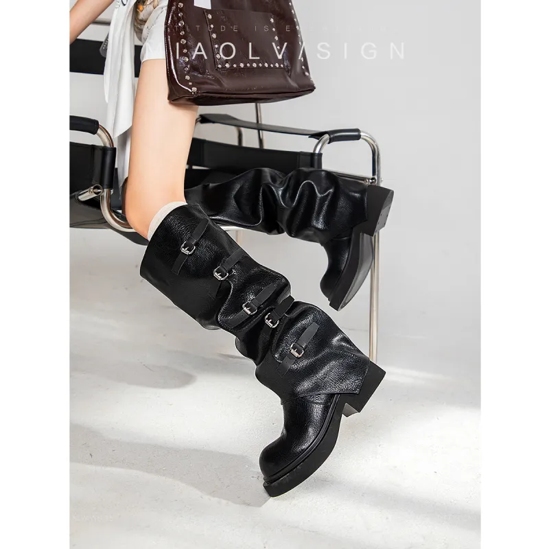Wonderful Couple Knee high Boots 5.5cm Women's-1