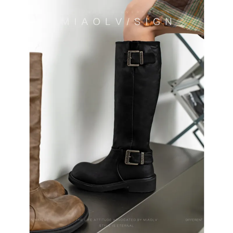 Wonderful Couple Knee-high Boots 4cm Women's-3