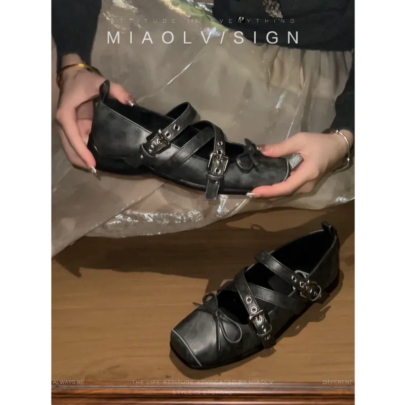 Wonderful Couple Casual Single Shoes Women's Black-1
