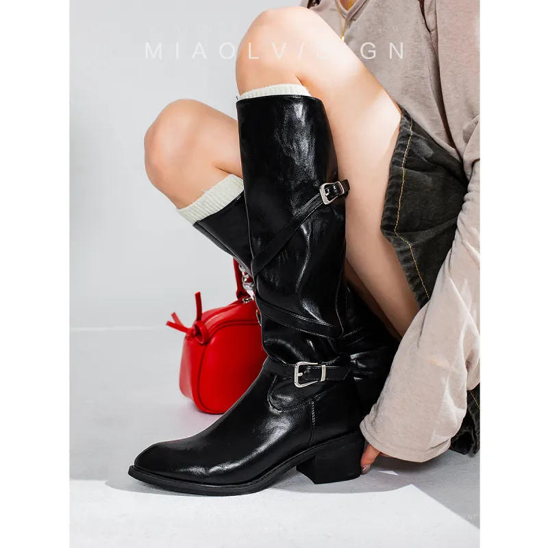 Wonderful Couple Knee high Boots 6.0cm Women's-2