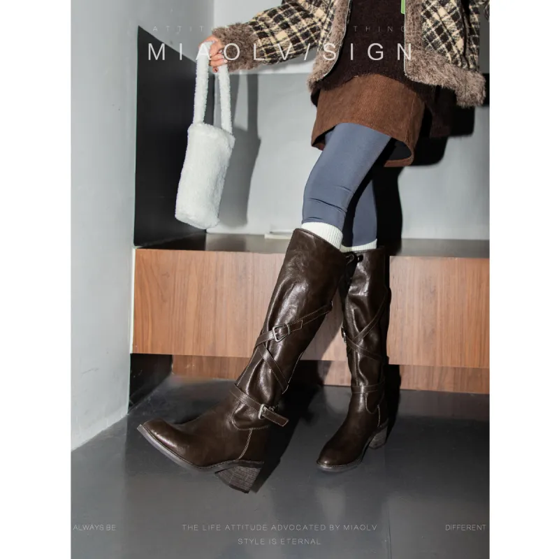 Wonderful Couple Knee high Boots 6.0cm Women's-9