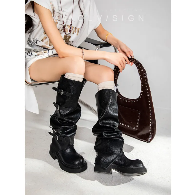 Wonderful Couple Knee high Boots 5.5cm Women's-2