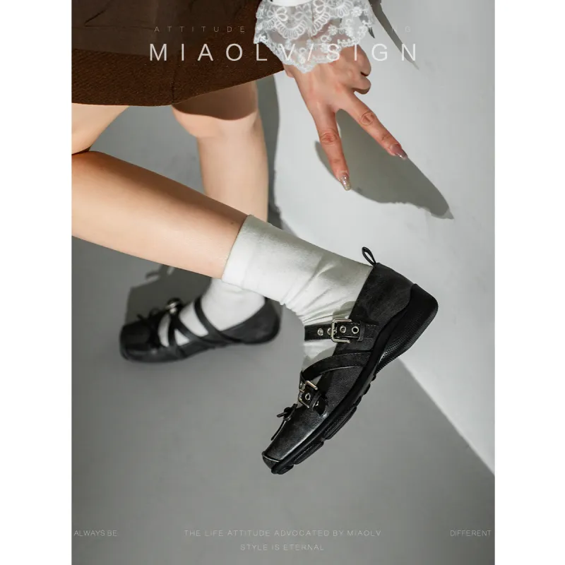Wonderful Couple Casual Single Shoes Women's Black-2