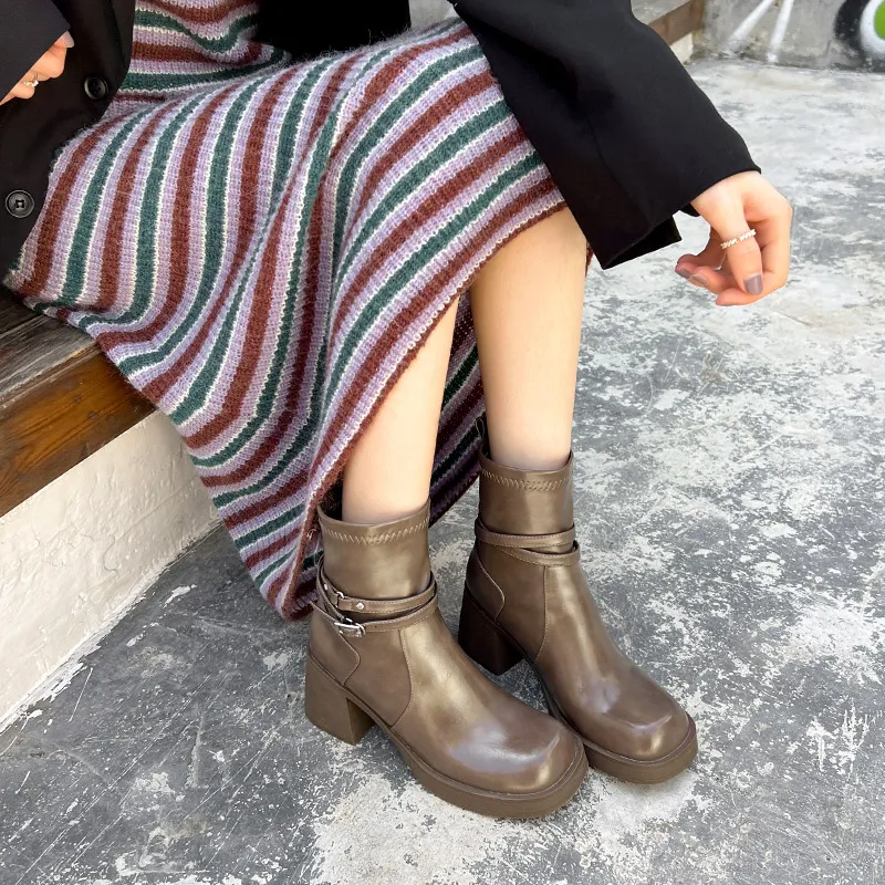 Wonderful Couple Ankle Boots 7cm Women's-3