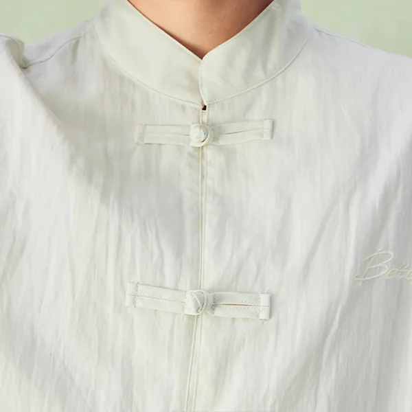 NPC Men's Trendy Chinoiserie Loose Fit Short-Sleeved Shirt Unisex-4