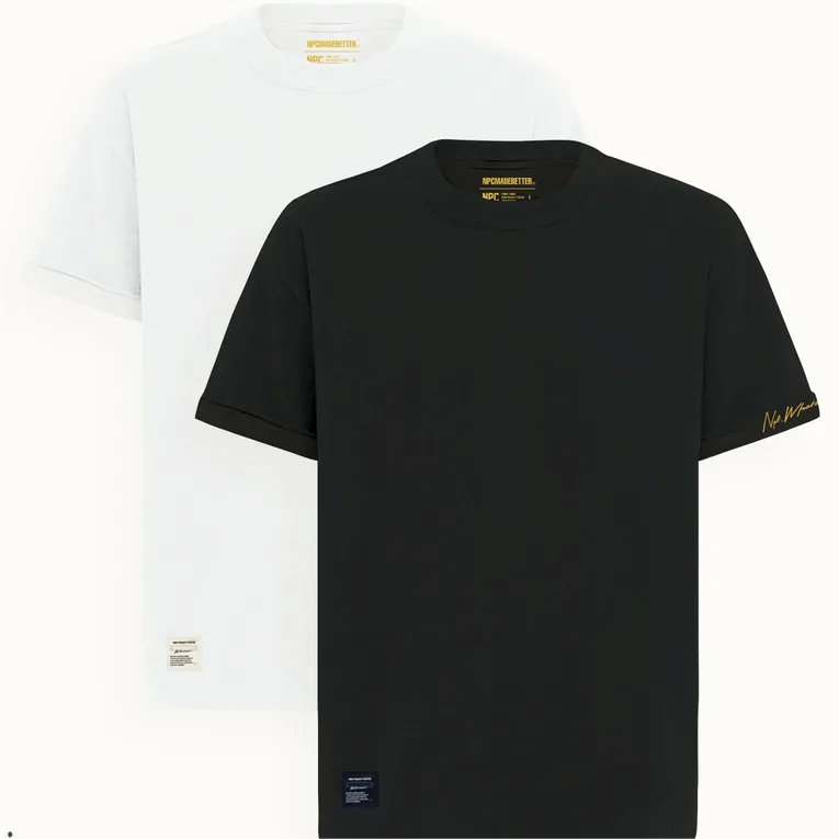 NPC Drop Shoulder Sleeve Short Sleeved T Shirts Men's-2