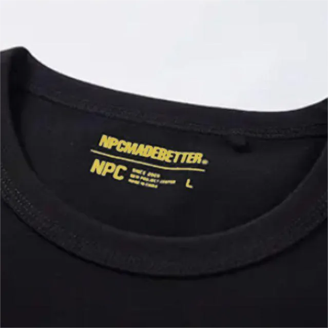NPC Drop Shoulder Sleeve Short Sleeved T Shirts Men's-4