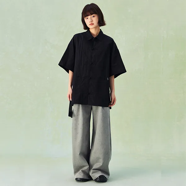 NPC Short-Sleeved Shirt For Men-Chinoiserie Languid Man Unisex-6