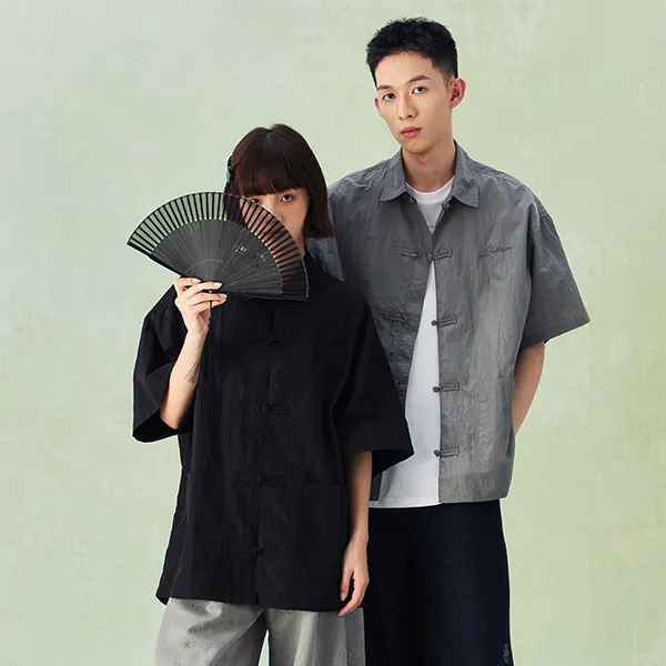 NPC Short-Sleeved Shirt For Men-Chinoiserie Languid Man Unisex-4