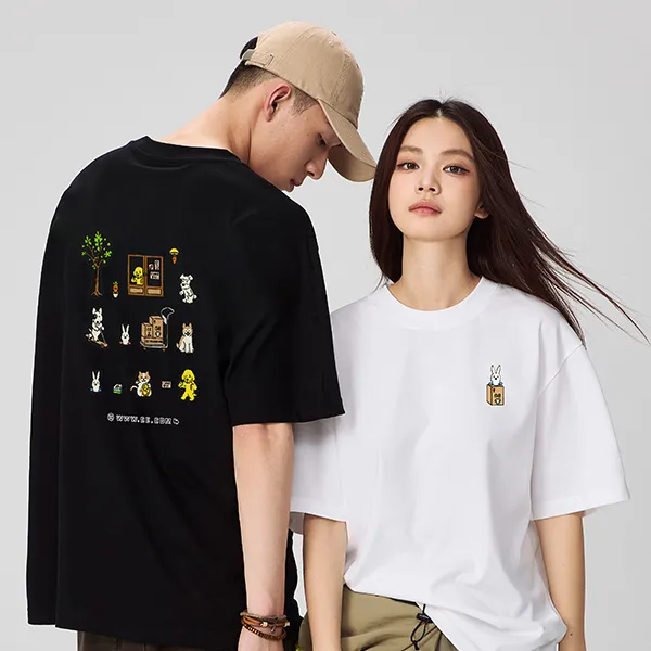 NPC Printed Short Sleeved T Shirts Trendy Loose Fit Unisex-3