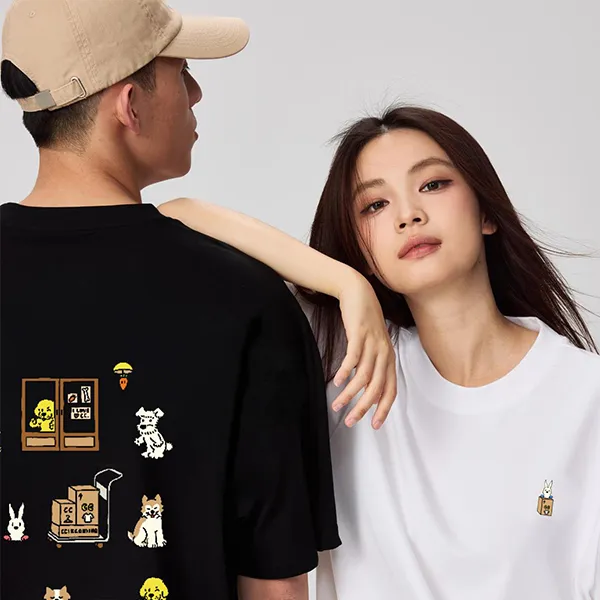 NPC Printed Short Sleeved T Shirts Trendy Loose Fit Unisex-5