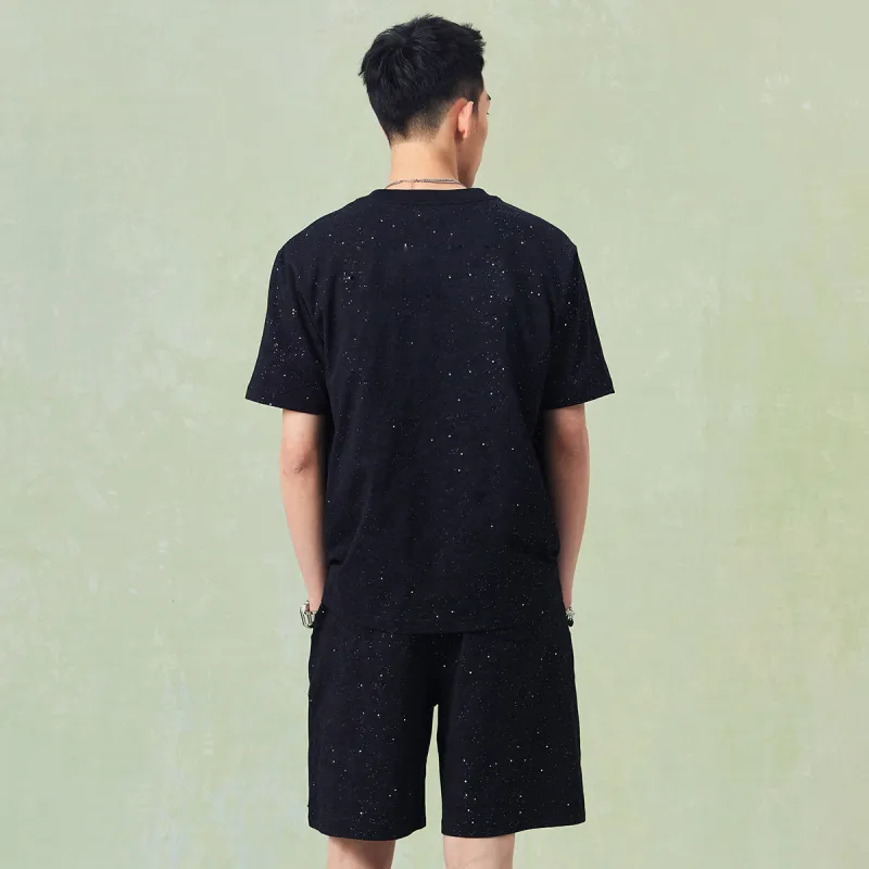 NPC Short Sleeved T Shirts Straight Fit Shorts Set Unisex-3