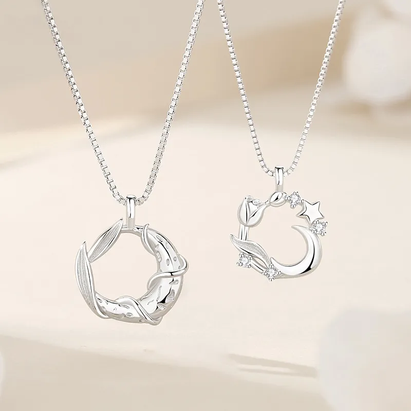Fan Xing As Season S925 Silver Necklaces Unisex-2