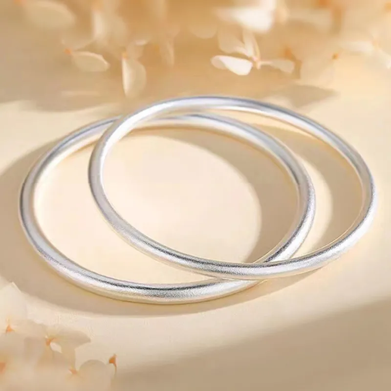Fan Xing As Season S999 Fine Silver Bangles Women's-4