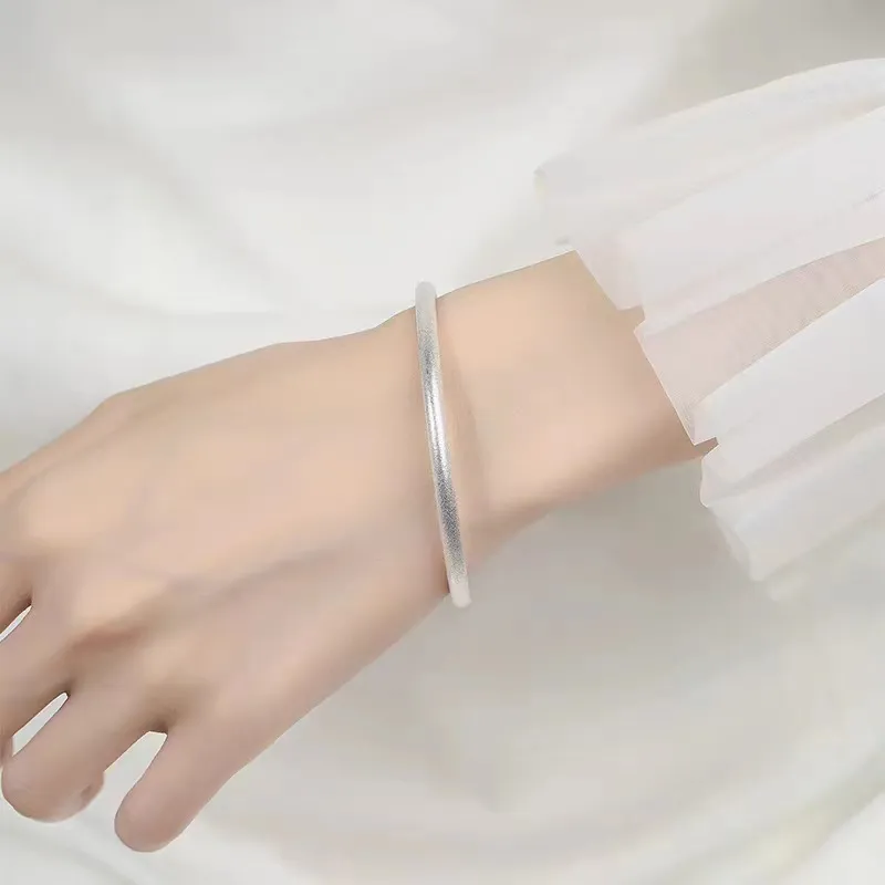Fan Xing As Season S999 Fine Silver Bangles Women's-2