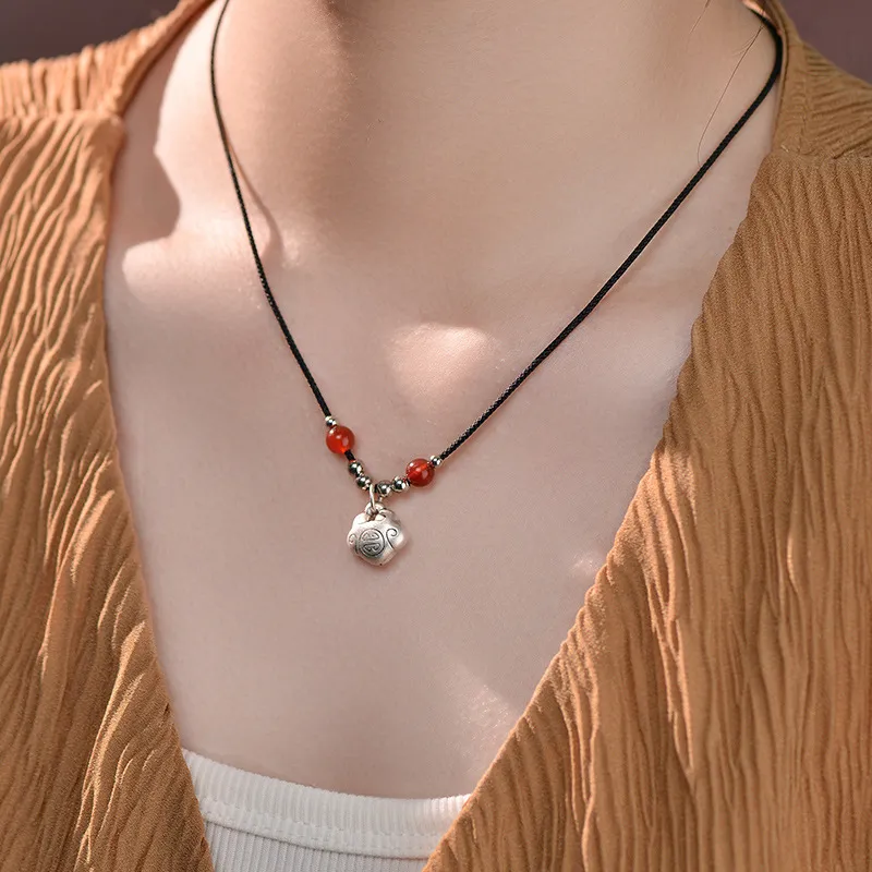 Fan Xing As Season S999 Fine Silver Necklaces Women's-2