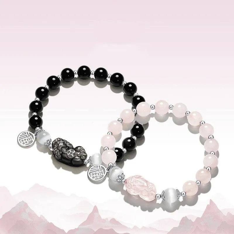 Fan Xing As Season Glass Cat Eye Jade Bracelets Unisex-6