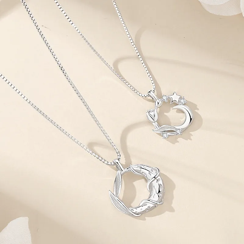Fan Xing As Season S925 Silver Necklaces Unisex-4