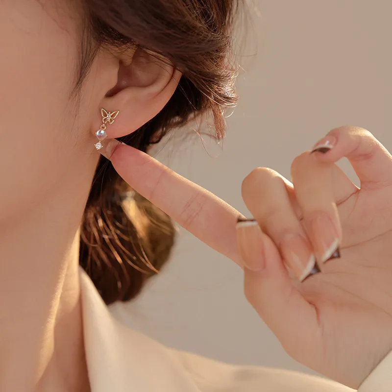 Fan Xing As Season S925 Silver Stud Earrings Women's-1