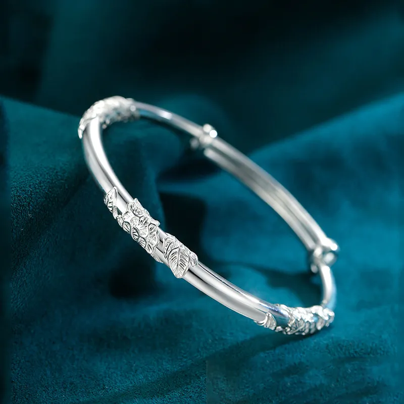 Fan Xing As Season 999 Fine Silver Bangles Women's-2