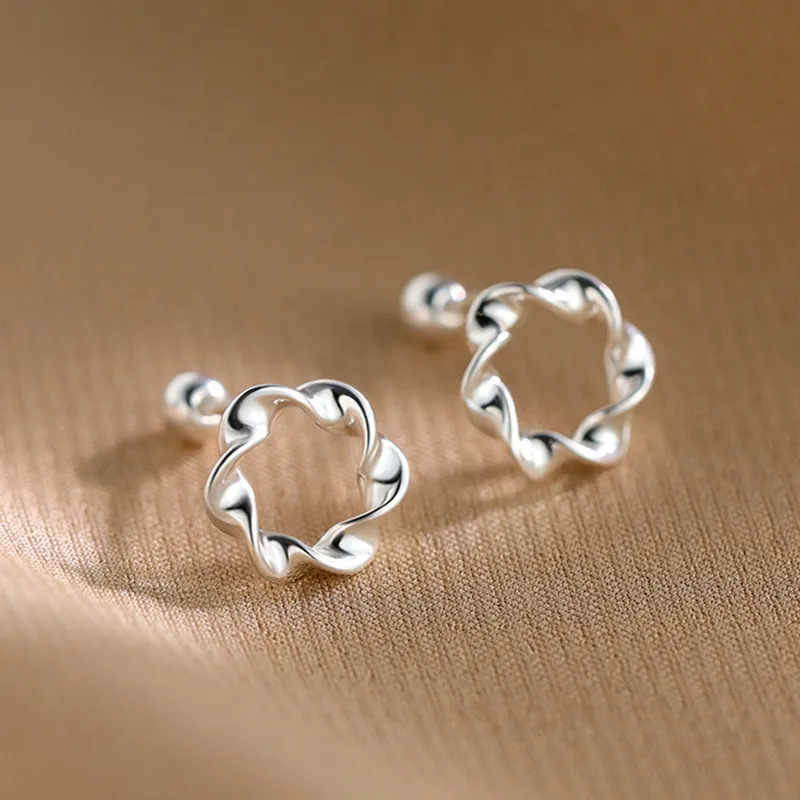 Fan Xing As Season S999 Fine Silver Stud Earrings Women's-3