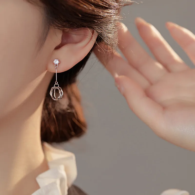 Fan Xing As Season S925 Silver Stud Earrings Women's-1