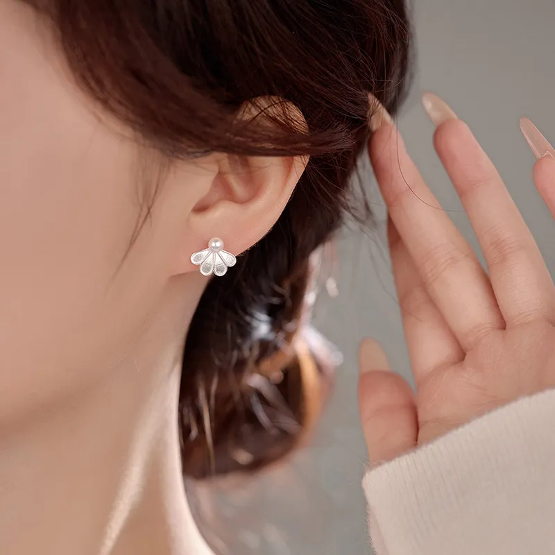 Fan Xing As Season S925 Silver Stud Earrings Women's-1