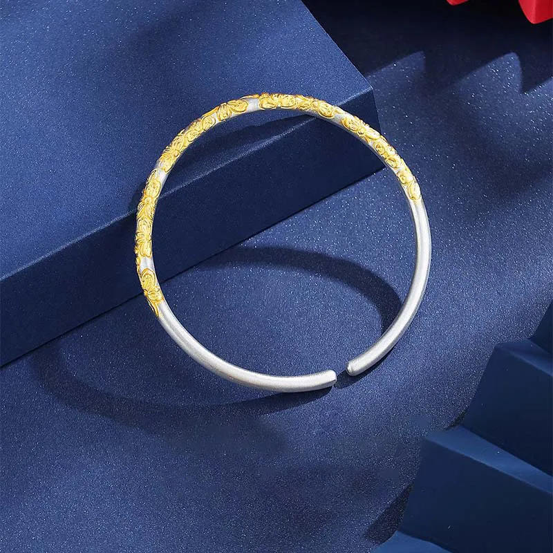 Fan Xing As Season 999 Fine Silver Sterling Silver Bracelets Women's-3