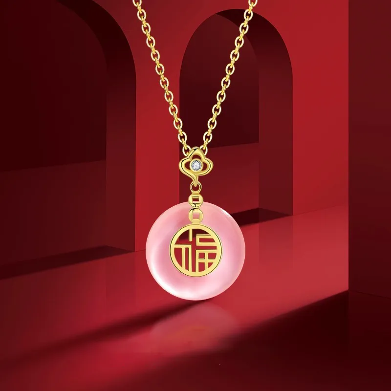Fan Xing As Season Chalcedony Jade Necklaces Women's-3