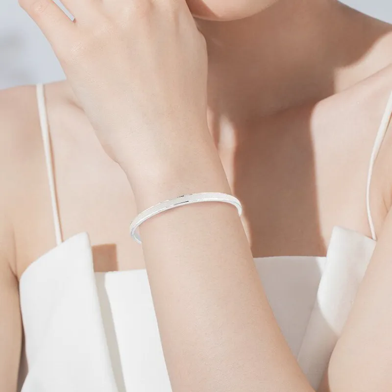 Fan Xing As Season 999 Fine Silver Bangles Women's-2